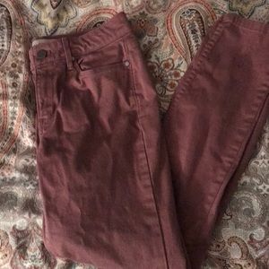 Calvin Klein mauve ankle skinny jeans